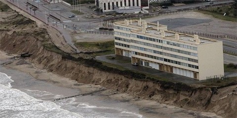 Les tempêtes ont fait reculer la côte en Aquitaine